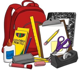 clipart of school supplies